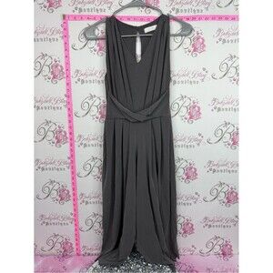 OAK + FORT jumpsuit pants Charcoal Gray Sleeveless V-Neck Jumpsuit